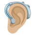 🦻🏼 ear with hearing aid: medium-light skin tone display on Google